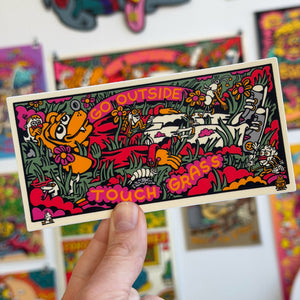 Touch Grass Sticker - Stickers