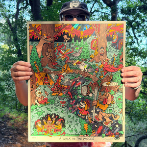 Walk in the Woods Screen Print - Posters & Prints