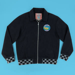 Wavy Cat Black Bomber Jacket - Jackets - killeracid.com