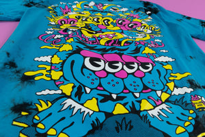 Wavy Cat Deluxe Crystal Wash T-Shirt - T-Shirts - killeracid.com
