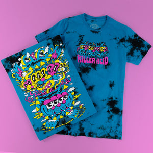 Wavy Cat Deluxe Crystal Wash T-Shirt - T-Shirts - killeracid.com