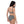 Killer Acid Wavy Vision high-waisted bikini - black & white op-art wavy print, V-neck top