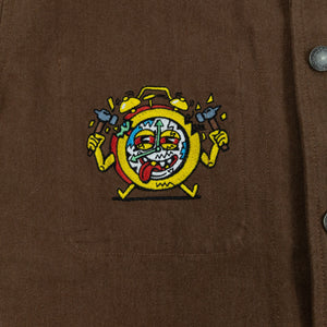 Brown jacket interior detail