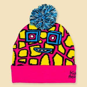 Yellow Pom Beanie - Hats