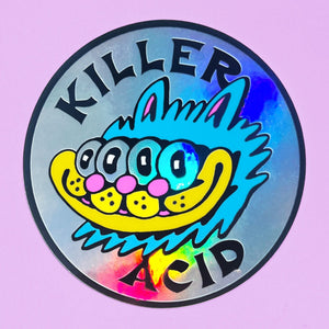 4 Eyed Cat Sticker - Stickers - killeracid.com