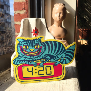 4:20 Cat Sticker - Stickers