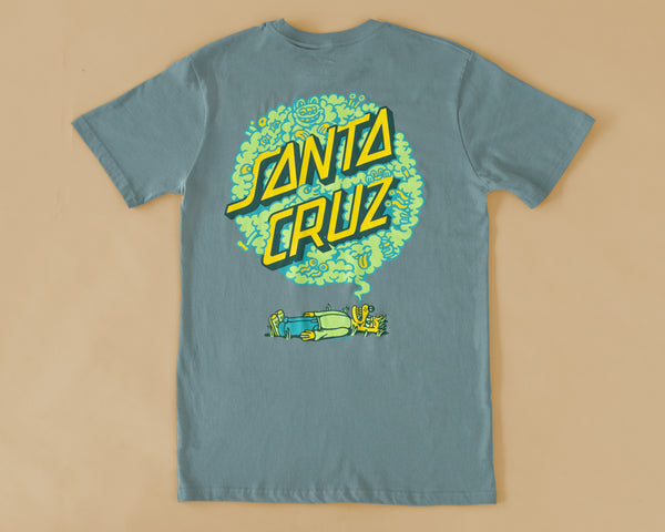 Santa Cruz Puff Dot Salbeigrünes T-Shirt