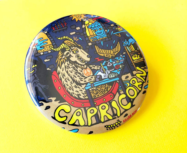 Capricorn Button - Buttons - killeracid.com