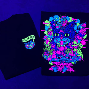 Cheshire OG Purple Blacklight T-Shirt - T-Shirts - killeracid.com