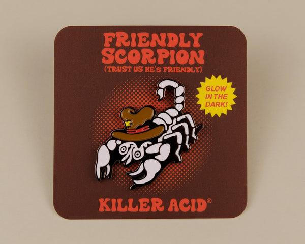 Friendly Scorpion Enamel Pin - Pins - killeracid.com