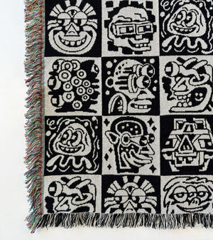 Blanket draped showing pattern scale