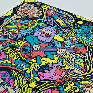 Jerry Garcia Screen Print - Posters & Prints - killeracid.com