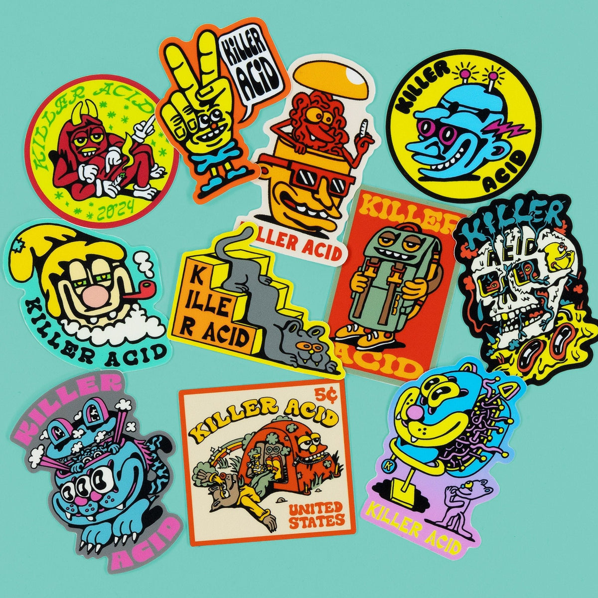 Spring Mini Sticker Pack Killer Acid