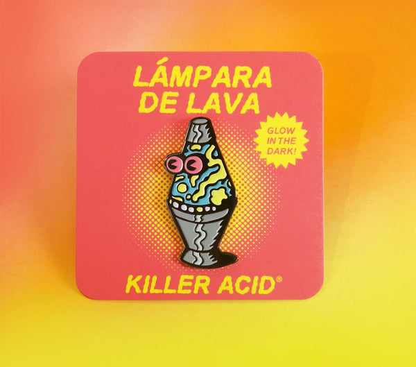 Lava Lamp Glow in the Dark Enamel Pin - Accessories - killeracid.com