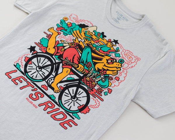 Let's Ride Sand Bicycle Day T-Shirt - Clothing - killeracid.com