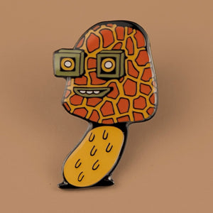 Mushroom Friend Enamel Pin, Morel - Pins - killeracid.com