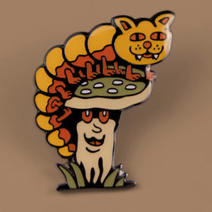 Mushroom Friend Enamel Pin, Palomet - Pins - killeracid.com