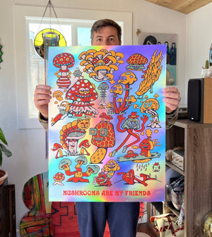 Mushroom Friends Screen Print Poster - Art & Collectibles - killeracid.com