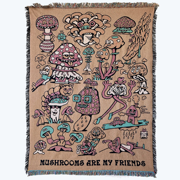 Mushrooms Friends Blanket - Blankets - killeracid.com