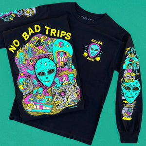 No Bad Trips Black Long Sleeve - Long Sleeves - killeracid.com