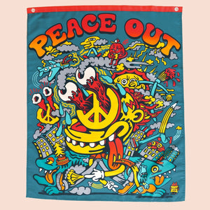 Peace Out Banner - Art & Collectibles