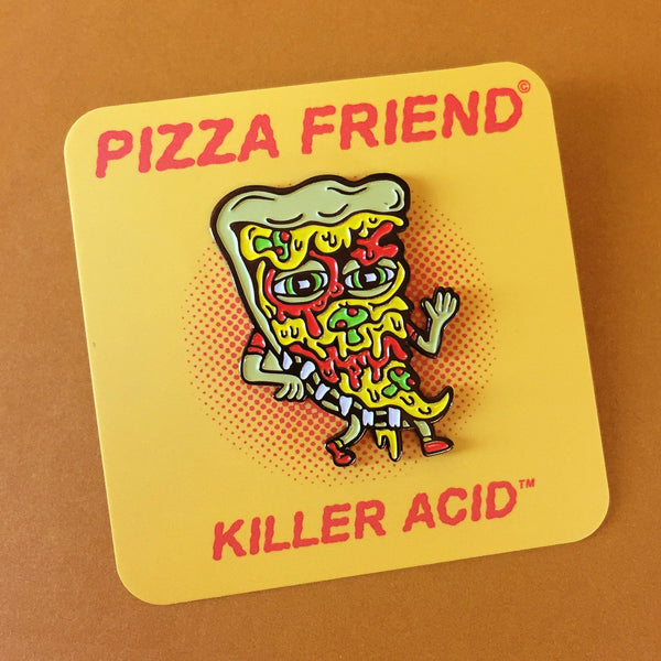 Pizza Friend Enamel Pin - Pins - killeracid.com