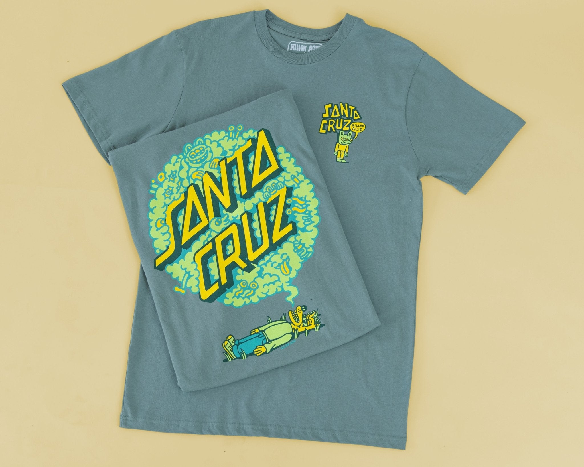 Santa Cruz Puff Dot Sage T-Shirt – Acid Green Killer