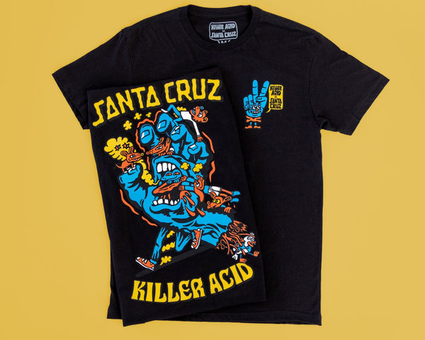 Santa Cruz Screaming Hand Black T-shirt - T-Shirts - killeracid.com