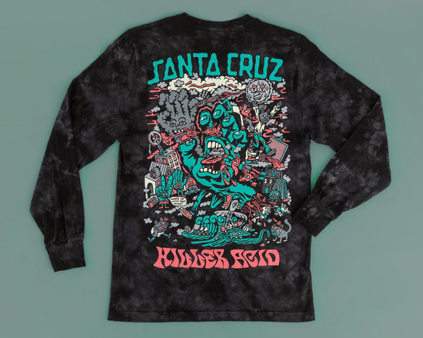 Santa Cruz Screaming Hand Dyed Long Sleeve Tee - Long Sleeves - killeracid.com