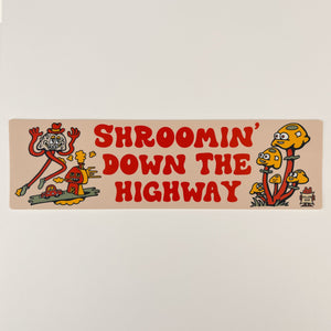 Shroomin' Down the Highway Bumper Sticker - Stickers - killeracid.com