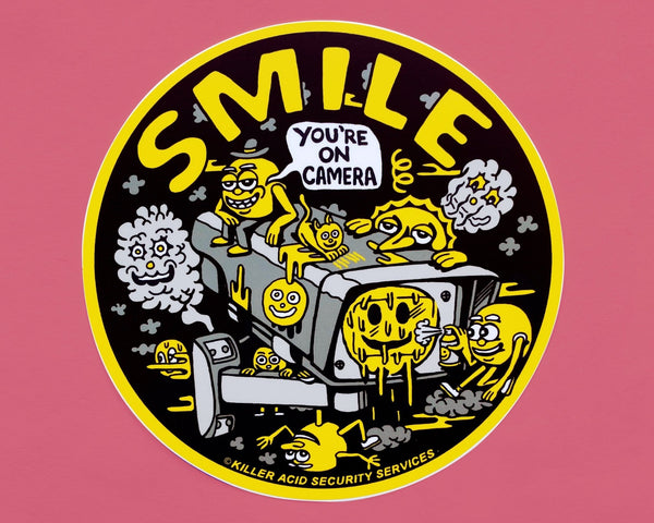 Smile You're On Camera Sticker - Stickers - killeracid.com