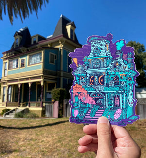 Spook House XL Sticker - Stickers