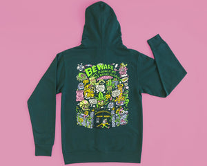 Stoner Graveyard Forest Green Hoodie - Hoodies - killeracid.com