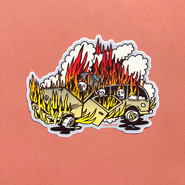 S.U.V. On Fire Sticker - Stickers - killeracid.com
