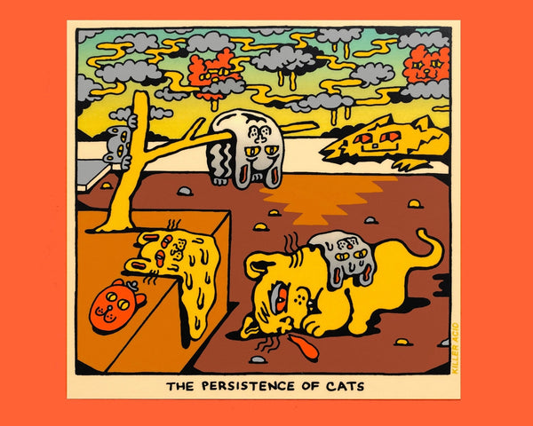 The Persistence of Cats Sticker - Stickers - killeracid.com