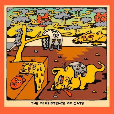 The Persistence of Cats Sticker - Stickers - killeracid.com