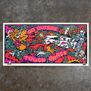 Touch Grass Screen Print - Posters & Prints - killeracid.com