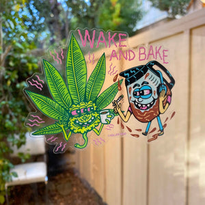 Wake and Bake Clear Sticker - Stickers - killeracid.com